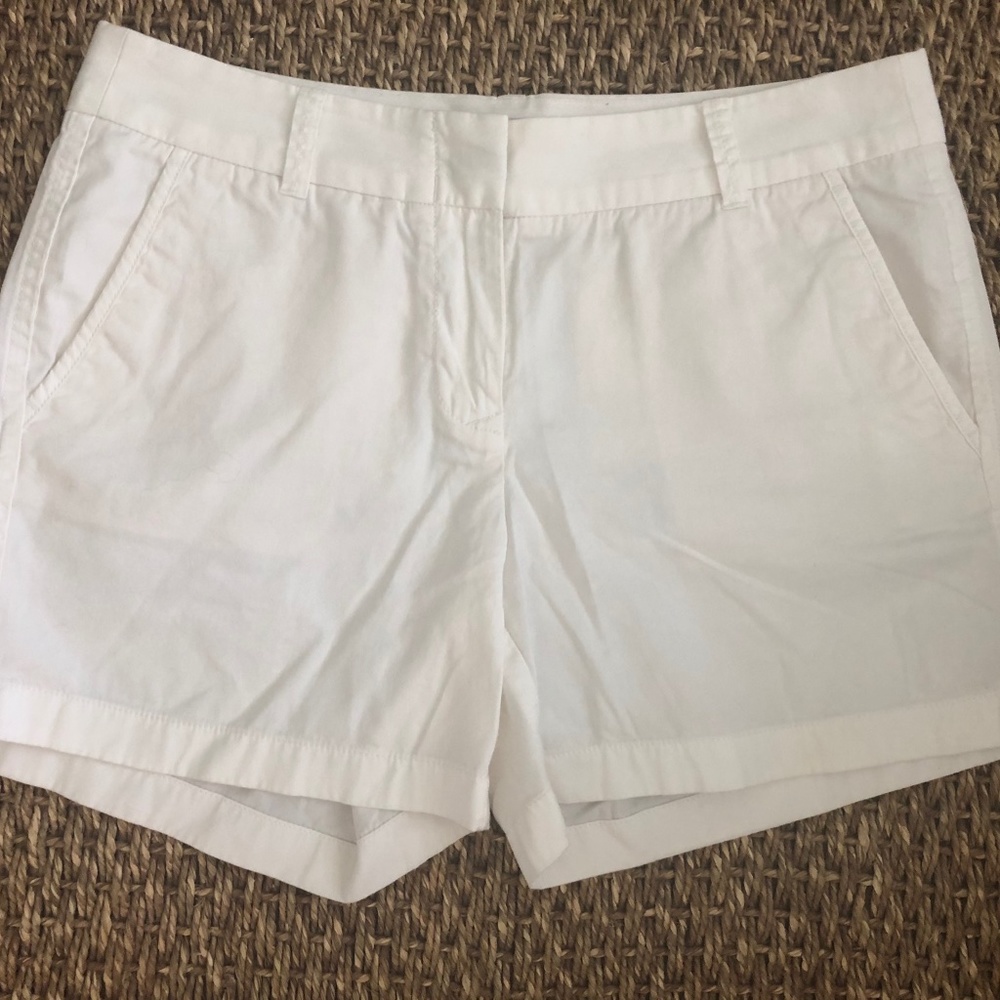 EUC J. Crew White Chino Shorts Size 6